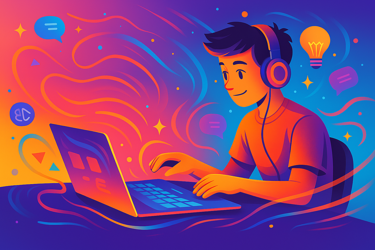 Illustration showing people waiting for a product launch